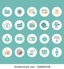 Flat icons set - Business