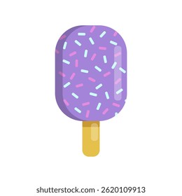 Flat icons set. Colorful icon. Summer sweet cold fruit food lolly dessert. 