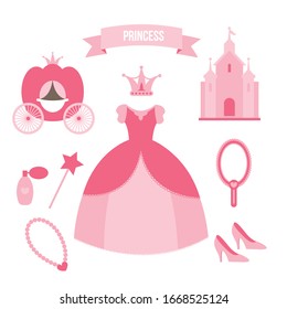 Flat icons set of different wedding elements