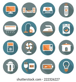 Flat icons set : Electronic Objects