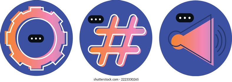 Flat icons set future technology, artificial intelligence. Digital geometric tech elements abstract vector. Hipster style, pictogram, outline elements. Concept for web, logo, branding, infographics.