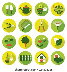 Flat Icons Set : Garden Object
