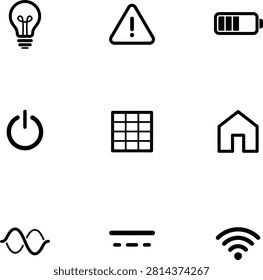 Flat icons set of power and home utilities