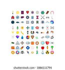 flat icons set for web and apps