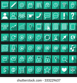 Flat icons set for websites and mobile applications.