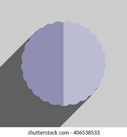 Flat icons with shadow of ball hockey. Vector illustration
