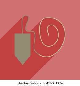 Flat icons with shadow of plummet. Vector illustration