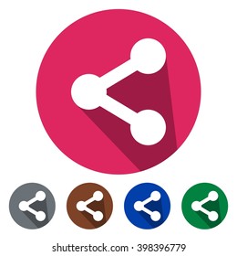 Flat icons share connection sing for Web, Mobile and business