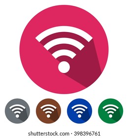 Flat icons signal for Web, Mobile and business