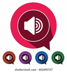 Flat icons speaker for Web, Mobile and business
