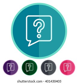 Flat icons speech for Web, Mobile and business