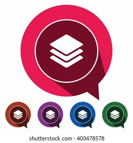 Flat icons stack for Web, Mobile and business