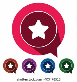 Flat icons star for Web, Mobile and business