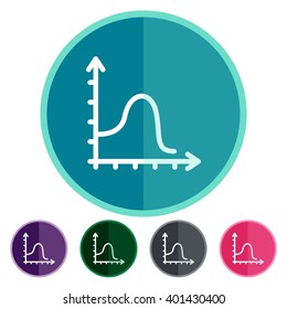 Flat icons statistical for Web, Mobile and business