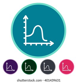 Flat icons statistical for Web, Mobile and business