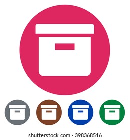 Flat icons storage box for Web, Mobile and business