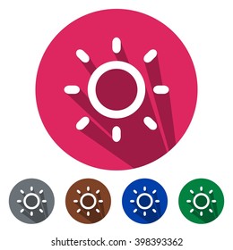 Flat icons sun for Web, Mobile and business