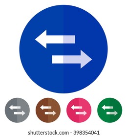 Flat Icons Switch Arrows For Web, Mobile And Business