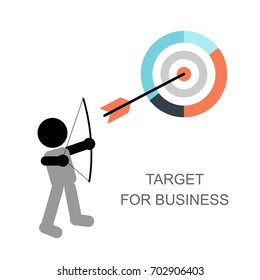 flat icons for target in business,vector illustrations