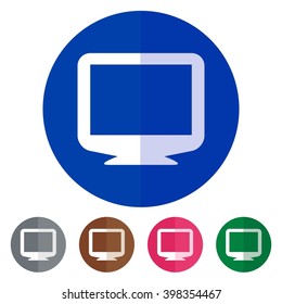 Flat icons television for Web, Mobile and business