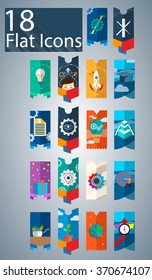 Flat icons that can be used in the design of web pages