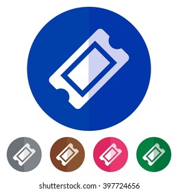 Flat icons ticket for Web, Mobile and business
