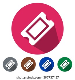 Flat icons ticket for Web, Mobile and business