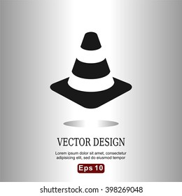 Flat icons traffic cone for Web, Mobile and business