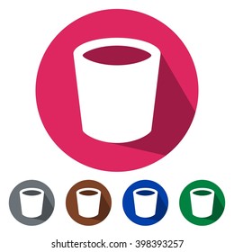 Flat icons trash can for Web, Mobile and business