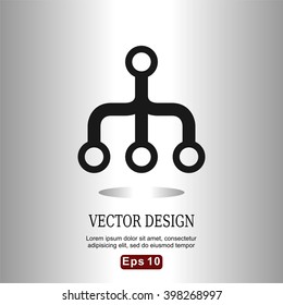 Flat icons tree structure for Web, Mobile and business