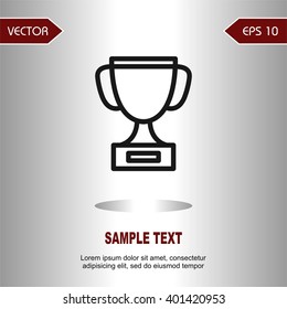 Flat icons trophy for Web, Mobile and business