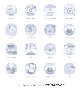 Iconos planos de Ui y Ux
