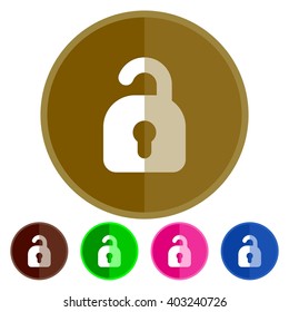 Flat icons unlocked for Web, Mobile and business