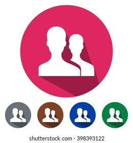 Flat icons users group for Web, Mobile and business