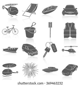 Flat icons vector collection of travel set. Isolated on white background.