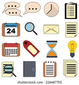 Flat icons vector collection for web design and mobile apps
