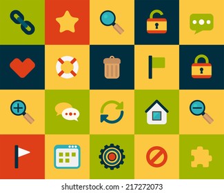 Flat icons vector set 1 - universal collection