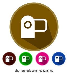 Flat icons video recorder for Web, Mobile and business