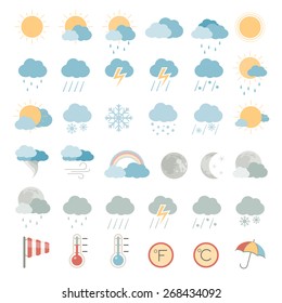 Flat Icons - Weather