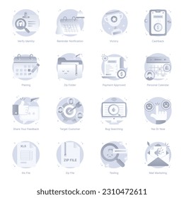 Flat Icons of Web and Interface

