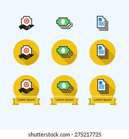 flat icons for web or interface