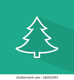 Flat icons for web and mobile applications. Christmas tree icon