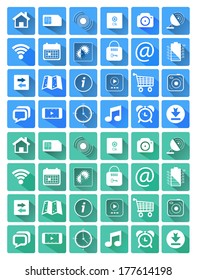 Flat icons for web and mobile applications