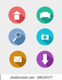 flat icons for web and mobile applications