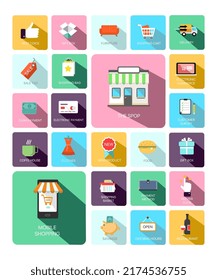Flachsymbole für Web- und mobile Anwendungen