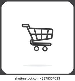 Flat icons for Web and Mobile applications. Shoping cart icon.