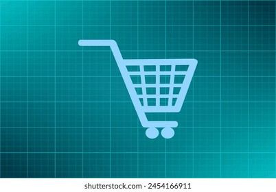 Flat icons for Web and Mobile applications. Shoping cart icon.