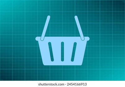 Flat icons for Web and Mobile applications. Shoping cart icon.