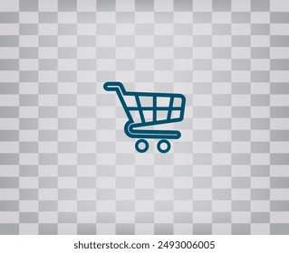 Flat icons for Web and Mobile applications. Shoping cart icon.