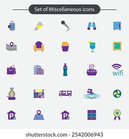 Flat icons for web and mobile applications